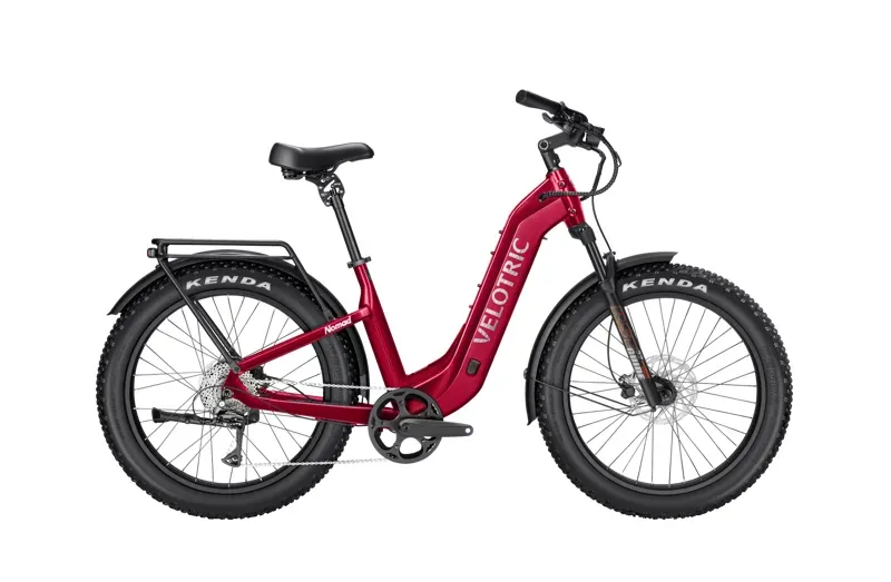Velotric Nomad 2 Step-Thru Fat Tire eBike In Cranberry